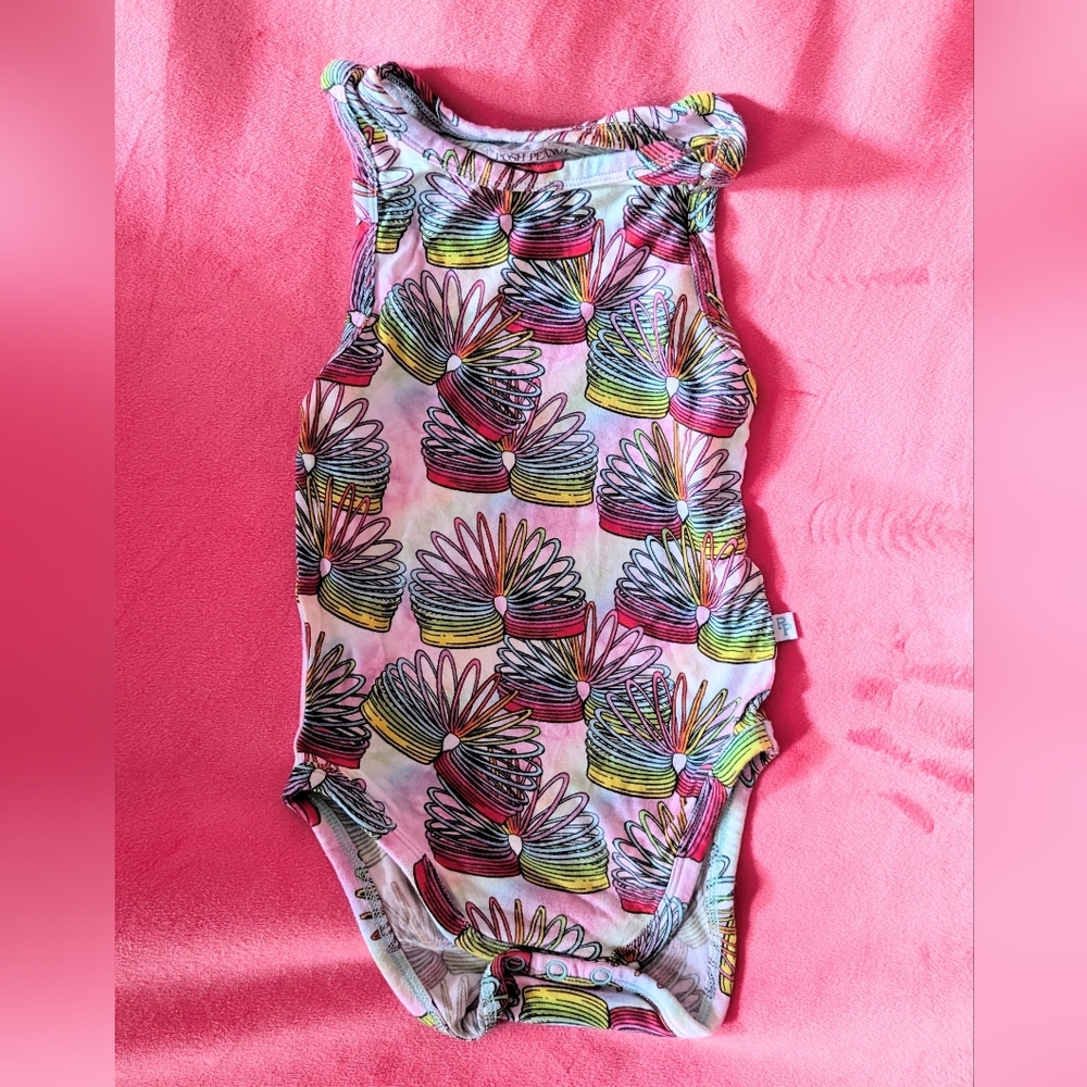 Posh Peanut Totally 90s Sleeveless Bodysuit 12-18 Months